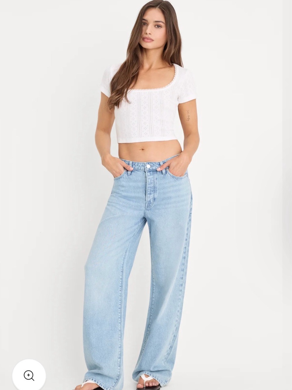 Good American Weightless Wide Leg Jeans in Indigo - Sz 29